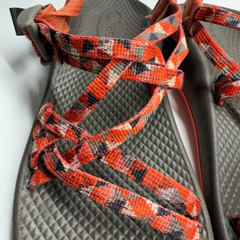 Chaco Z Sandals Youth Rusty Orange Pink Multi Color Strappy Comfort Sport Size 5